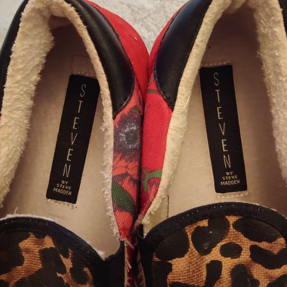 Steven by Steve Madden Addis contrasting pattern leopard / floral shoe 7 - Picture 5 of 9